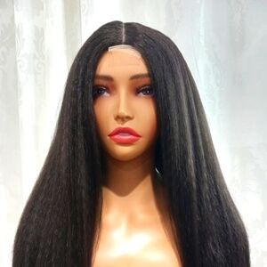 Kinky straight human hair wig
